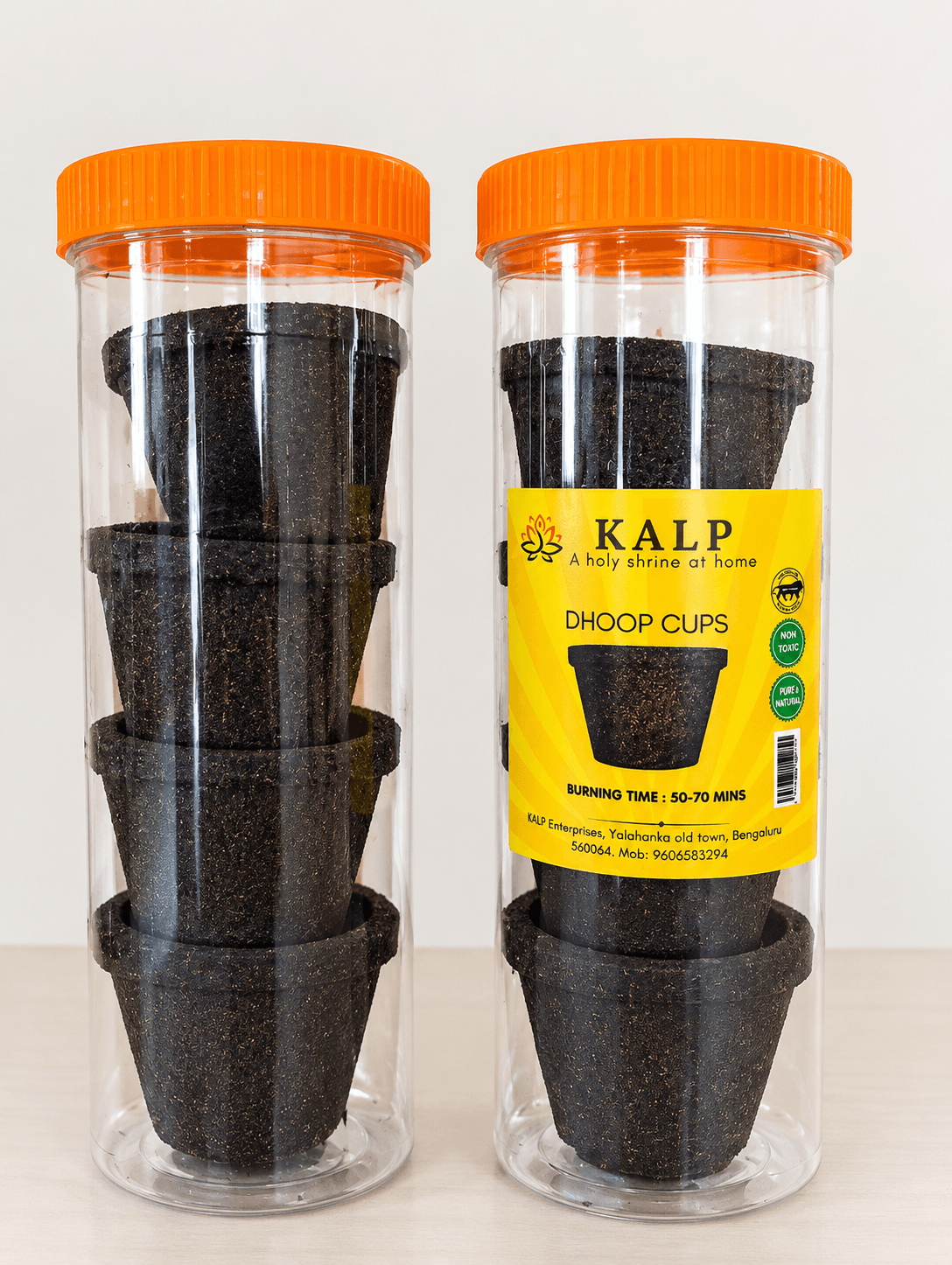 Jumbo Dhoop Cup (Pack of 4, Charcoal)